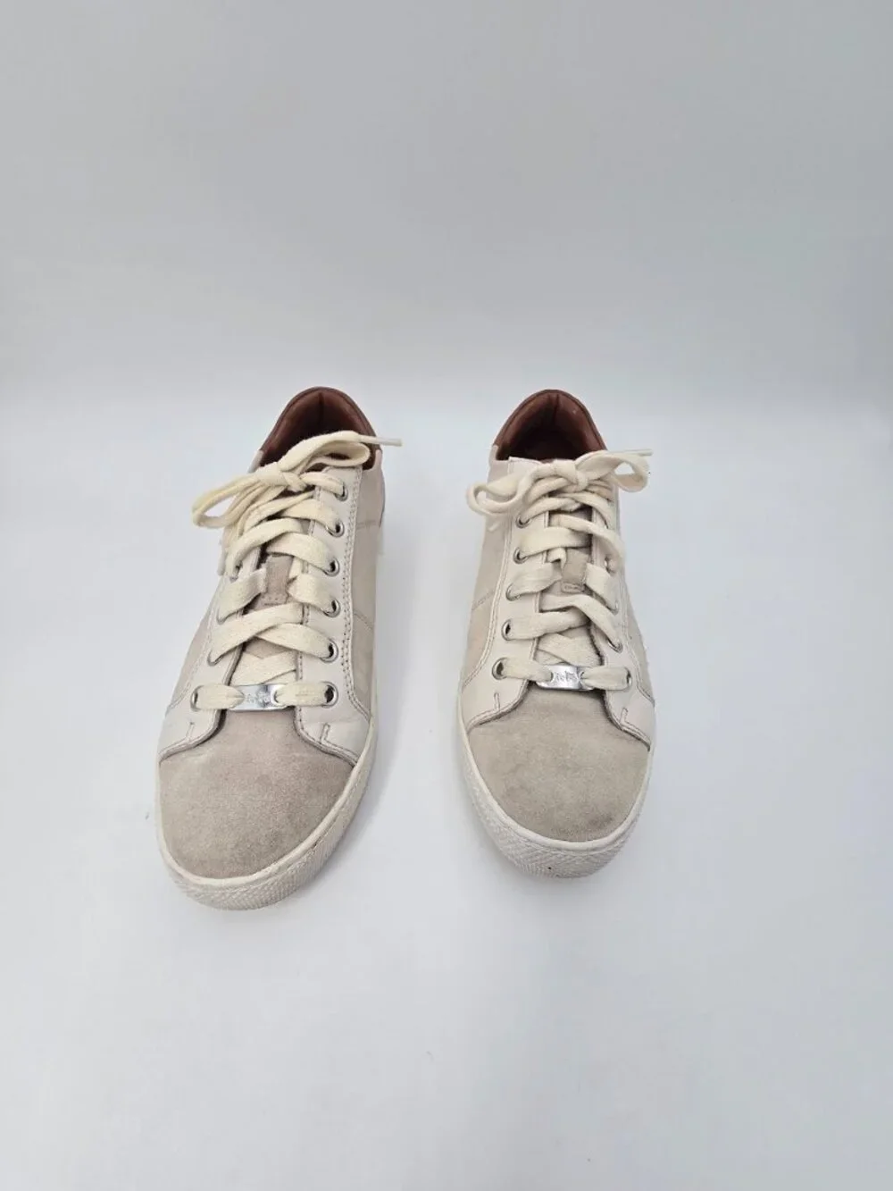 Coach Paddy Suede Sneaker Color Cream and Tan Size 7.5US